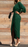 Venetian Ruched Dress - Hunter Green