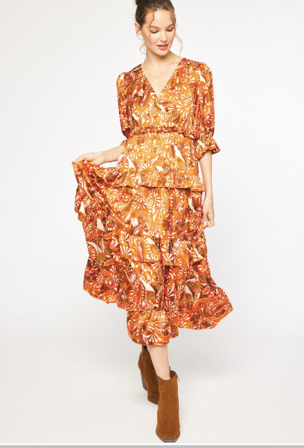 sedona midi dress En Saison Women's Sedona Midi Dress