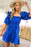 Blue Belle Balloon Sleeve Dress