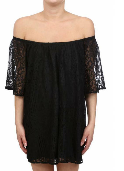 Black Lace OTS Dress