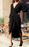 Venetian Ruched Dress - Black