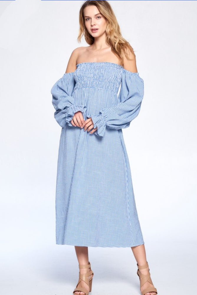 Blue And White Gingham Dress — Style Sophistique