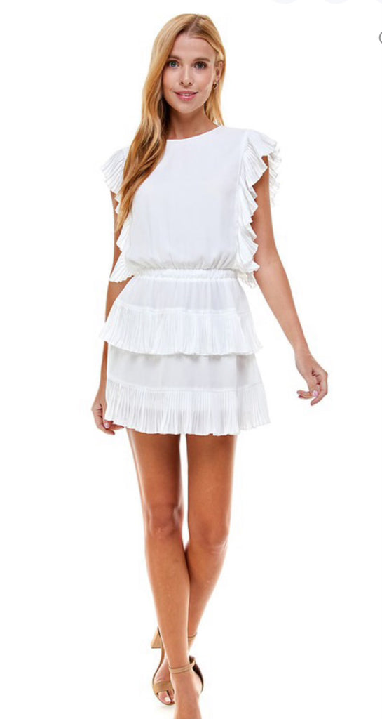 Pleated Ruffle Pleated Dress — Style Sophistique
