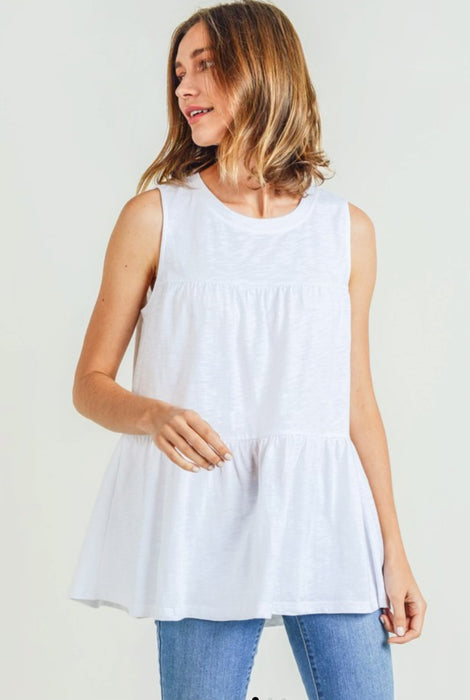 Whispy White Tiered Top