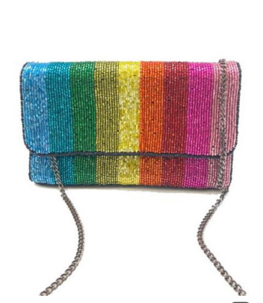Rainbow 🌈 Stripe Crossbody Clutch