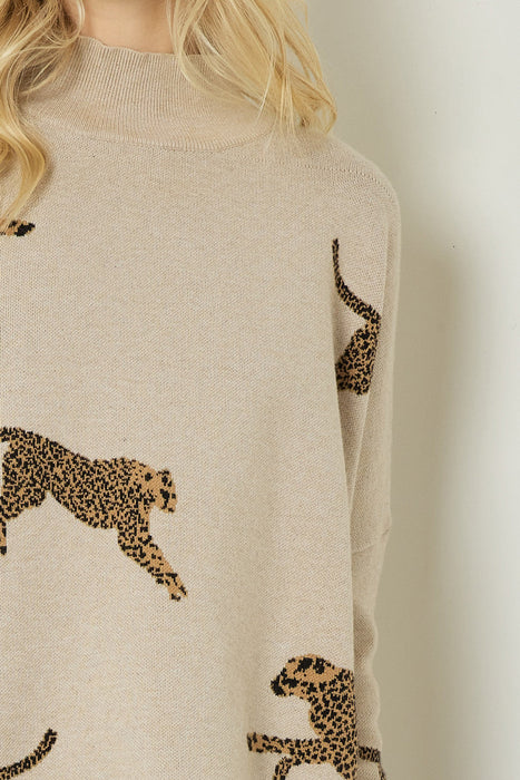 Chasing Cheetah Sweater-Oatmeal