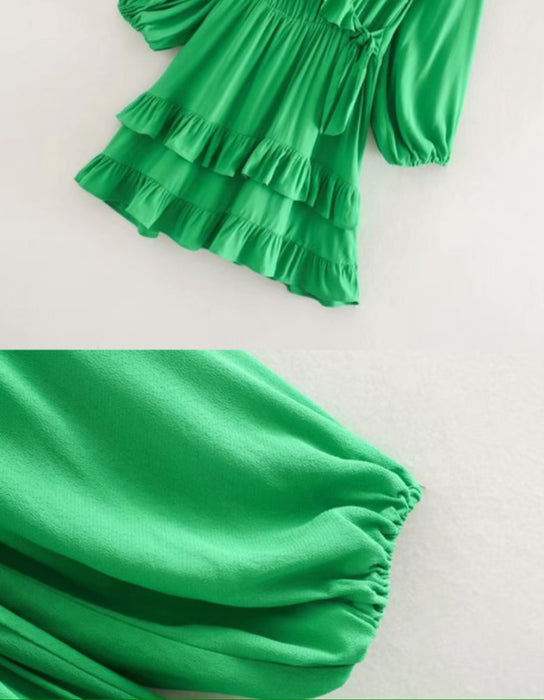 Green Ruffle Dress