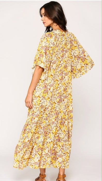 Floral Flowy Maxi Dress - Honey Style Sophistique Floral Flowy Maxi Dress - Honey Style Sophistique